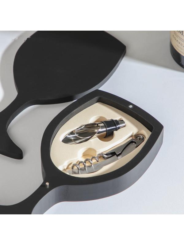 Набор для вина «Бокал», 2 предмета: штопор, каплеуловитель