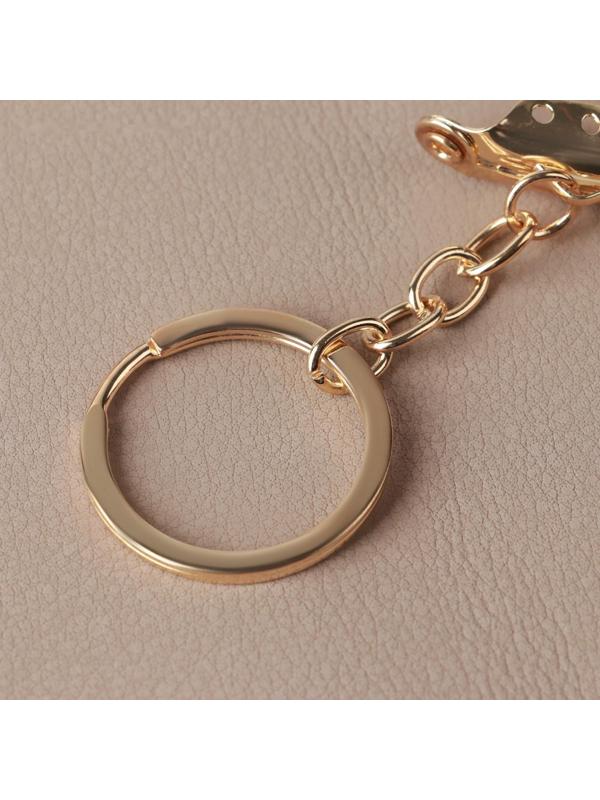 Фермуар пришивной «Полукруг», с кольцом, 5,3 × 4 см, цвет золотой