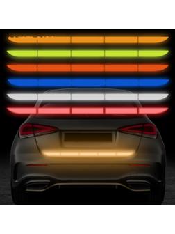 Наклейка светоотражающая 91×3,5 см на кузов авто, белый