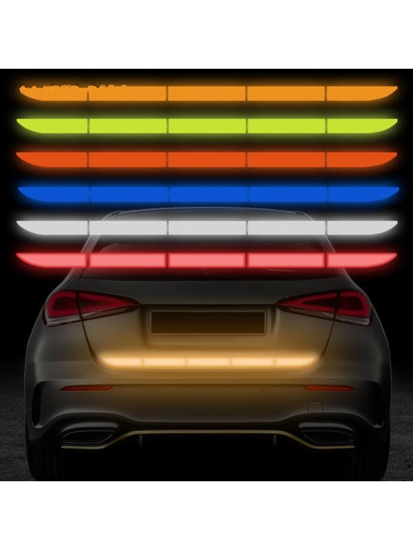 Наклейка светоотражающая 91×3,5 см на кузов авто, белый