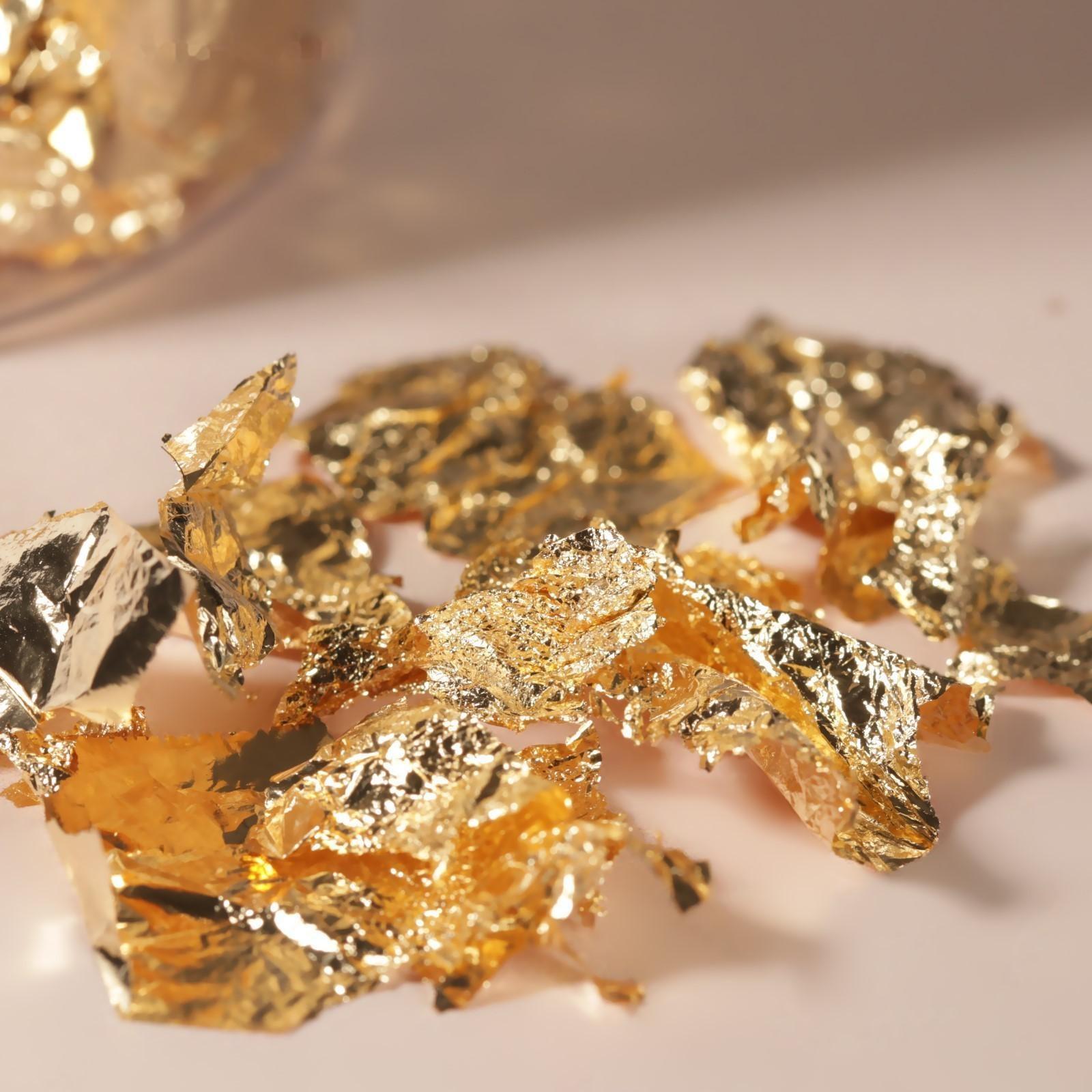 Поталь для декора, 3 гр, в пластиковой банке, цвет золотистый