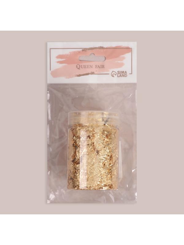 Поталь для декора, 3 гр, в пластиковой банке, цвет золотистый