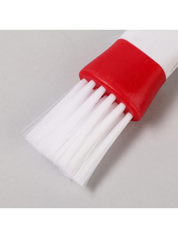 Щетка для чистки труднодоступных мест в салоне авто, 16 см, бело-красный