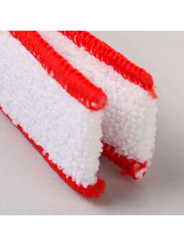 Щетка для чистки труднодоступных мест в салоне авто, 16 см, бело-красный