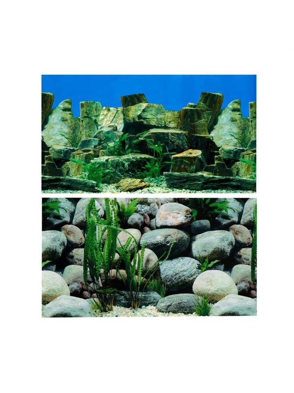 Фон для аквариума двухсторонний, 30 х 50 см