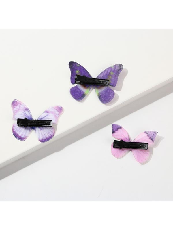 Заколки для волос бабочки «Маленькая радость», 3 шт.