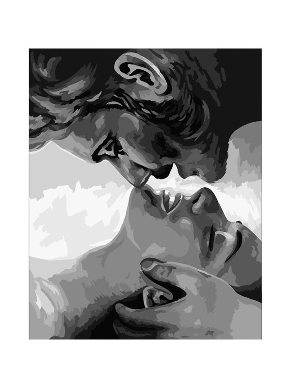 Картина по номерам на холсте с подрамником «Поцелуй» 40х50 см