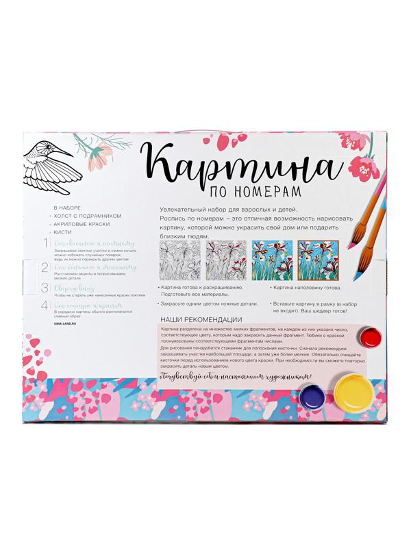 Картина по номерам на холсте с подрамником «Девушка с птицами» 40х50 см