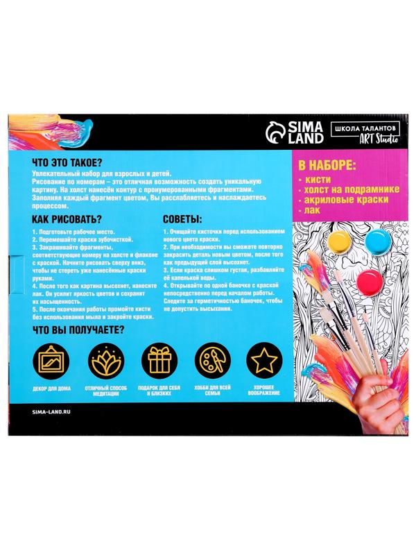 Картина по номерам на холсте с подрамником «Девушка с птицами» 40х50 см