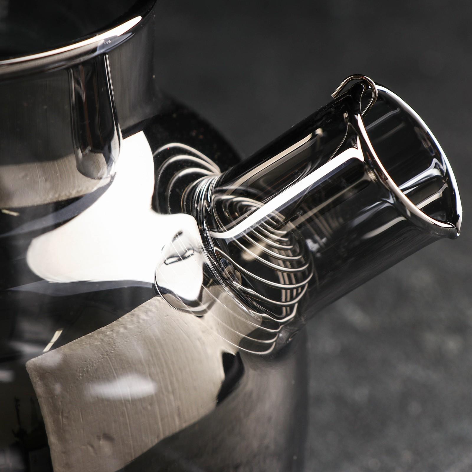 Чайник стеклянный заварочный «Глори», 1 л, с металлическим ситом, цвет серый