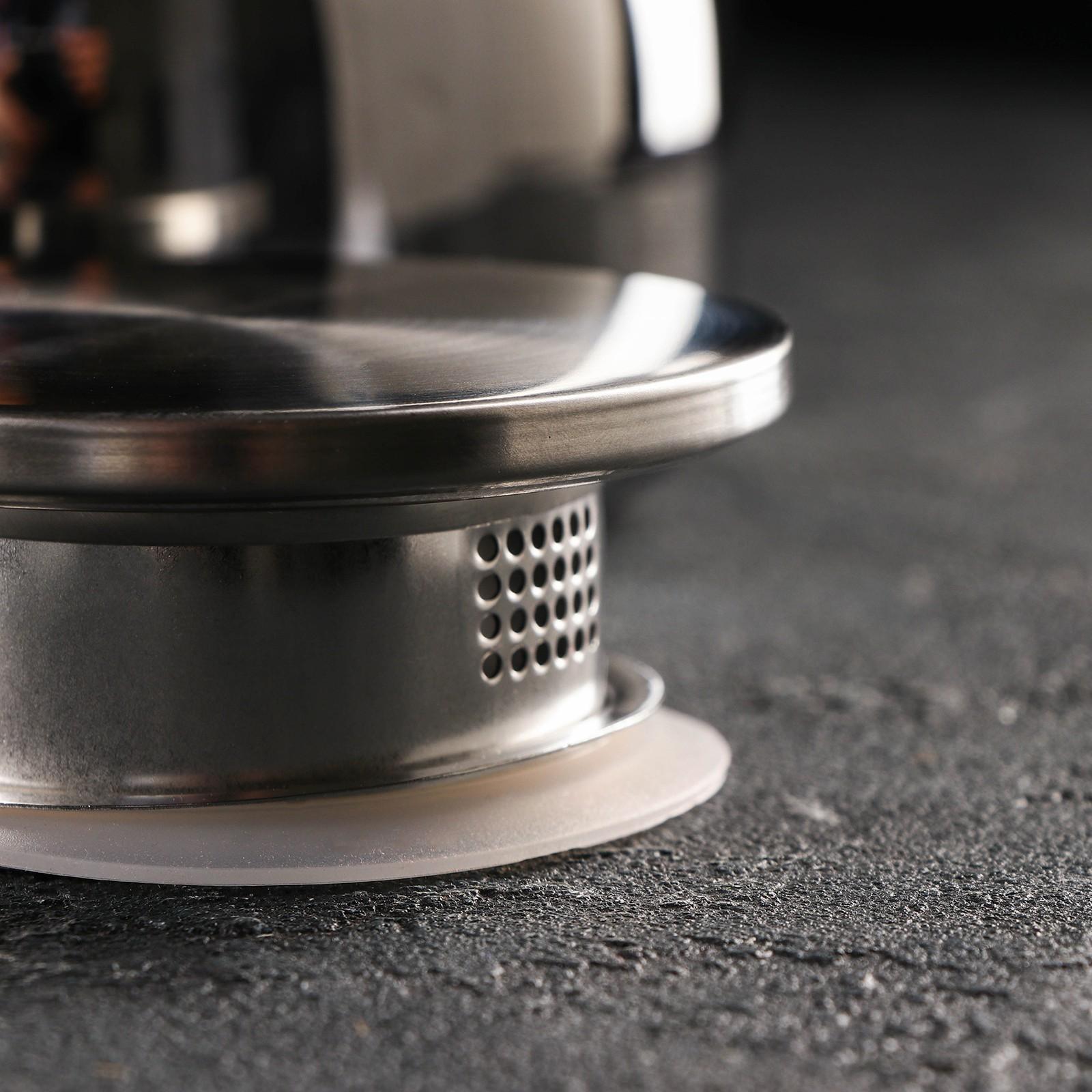 Чайник стеклянный заварочный «Глори», 1 л, с металлическим ситом, цвет серый