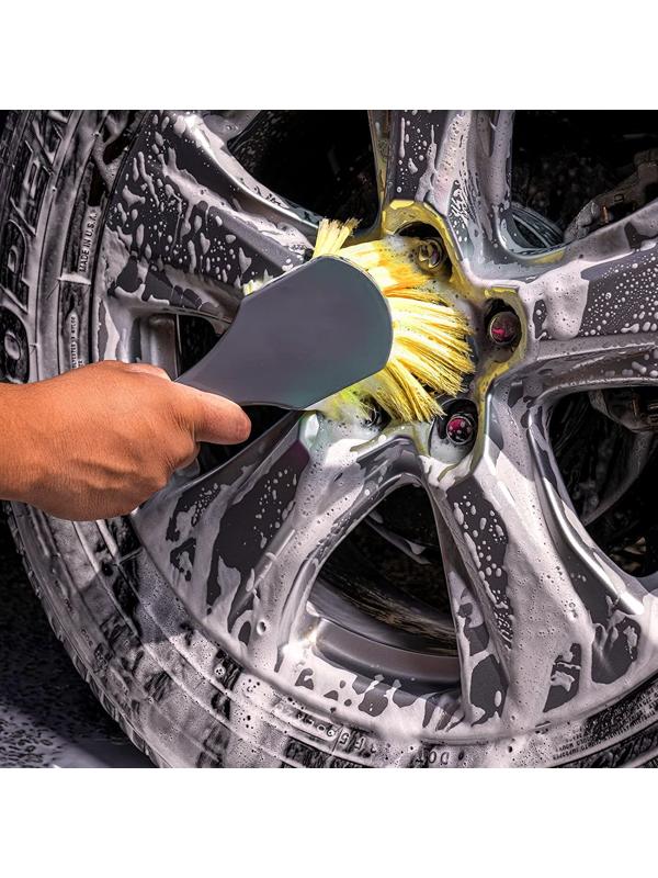 Щетка для мытья колес, мягкий ворс 21 см, желтый