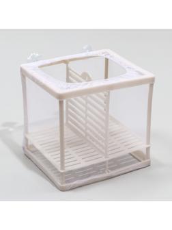 Отсадник малый с перегородкой и пластиковым дном, 14,5 х 16 х 15 см