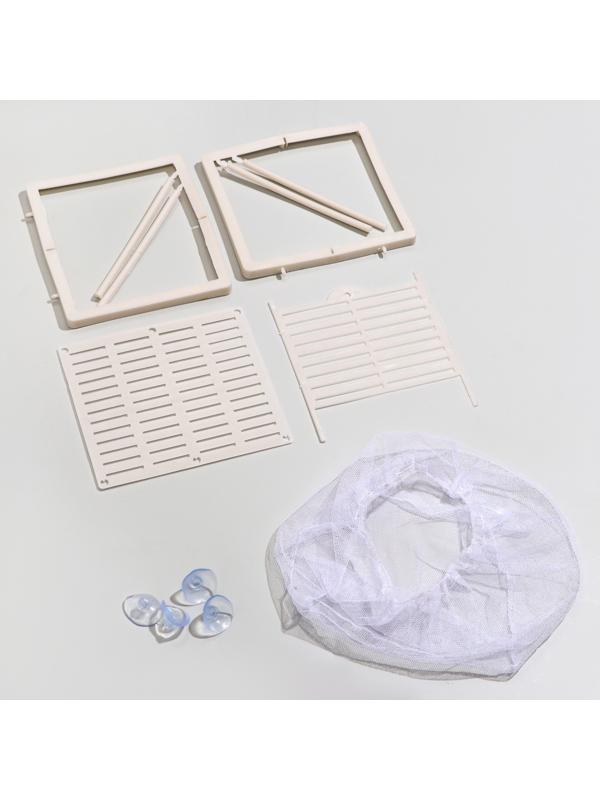 Отсадник малый с перегородкой и пластиковым дном, 14,5 х 16 х 15 см