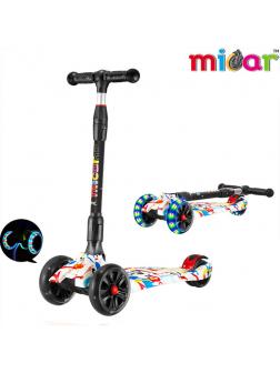 Детский Трехколесный Самокат Scooter Maxi Micar Ultra / Граффити