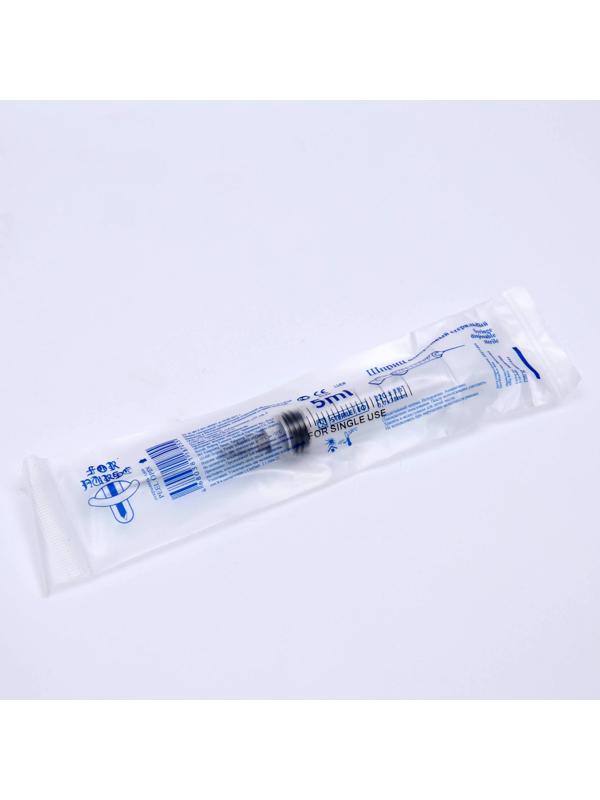 Шприц 5,0 мл Китай 3-х компонентный с иглой 22G Бейджинг