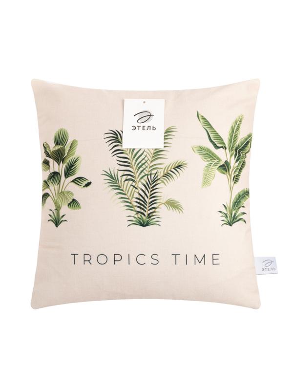 Наволочка декоративная Этель «Tropics time», 40х40 см, 100 п/э, велюр