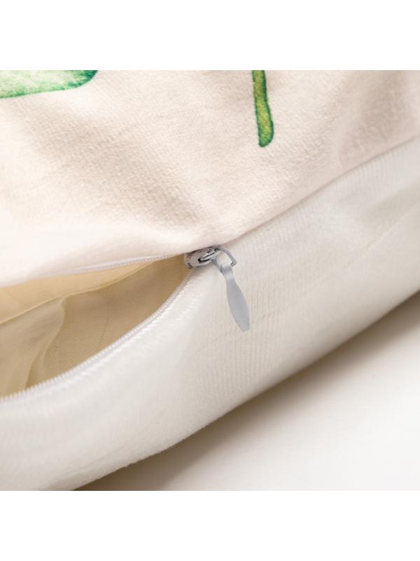 Наволочка декоративная Этель «Green leaf», 40х40 см, 100 п/э, велюр