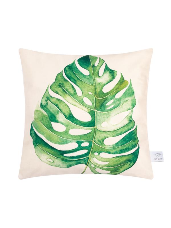 Наволочка декоративная Этель «Green leaf», 40х40 см, 100 п/э, велюр