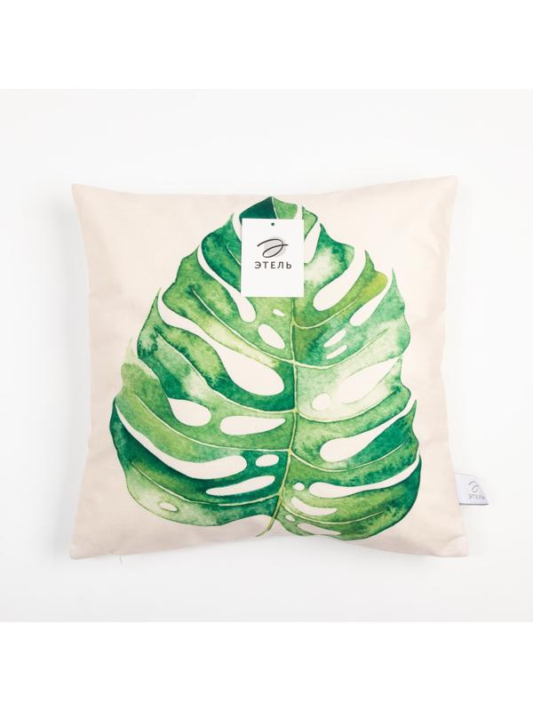 Наволочка декоративная Этель «Green leaf», 40х40 см, 100 п/э, велюр