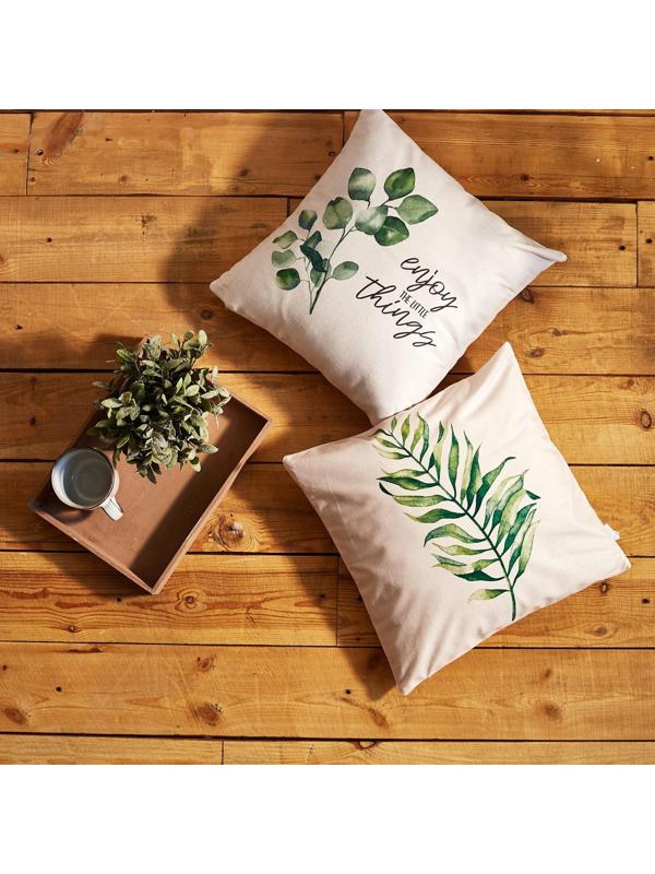 Наволочка декоративная Этель » The leaf», 40х40 см, 100 п/э, велюр