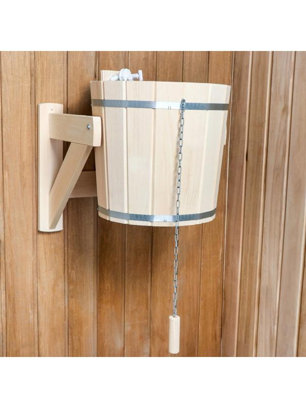 Обливное устройство из липы, 15 л, с переливным устройством