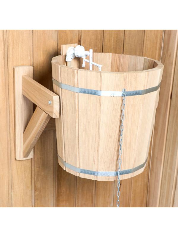 Обливное устройство из дуба, 15 л, с переливным устройством