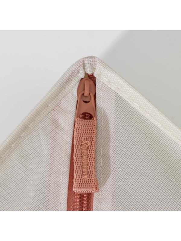 Набор органайзеров для хранения белья с крышкой «Пастель», 3 шт, 31,5×25×10 см, цвет бежевый