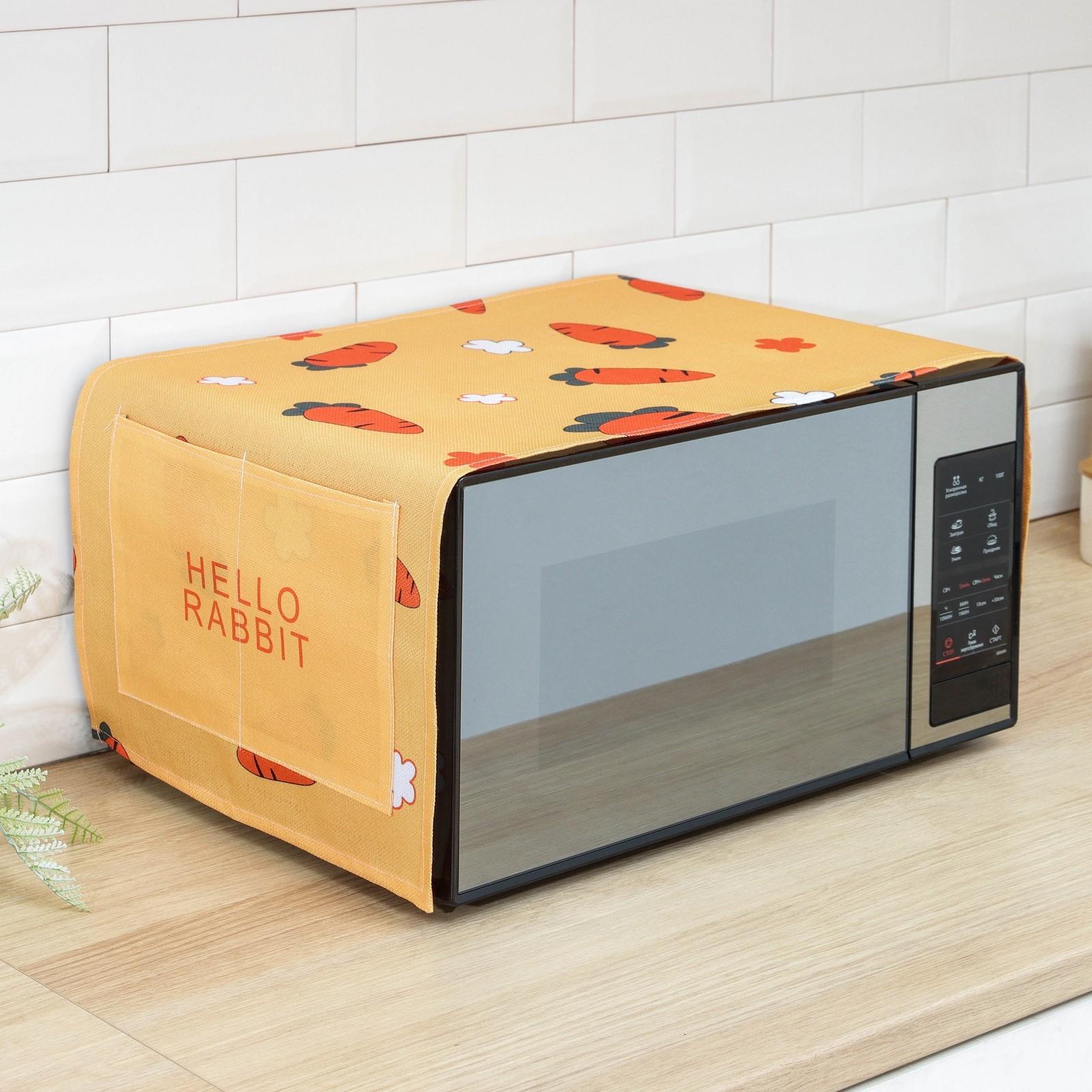 Чехол для микроволновой печи Доляна «Морковки», 100×35 см