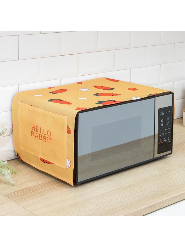 Чехол для микроволновой печи Доляна «Морковки», 100×35 см