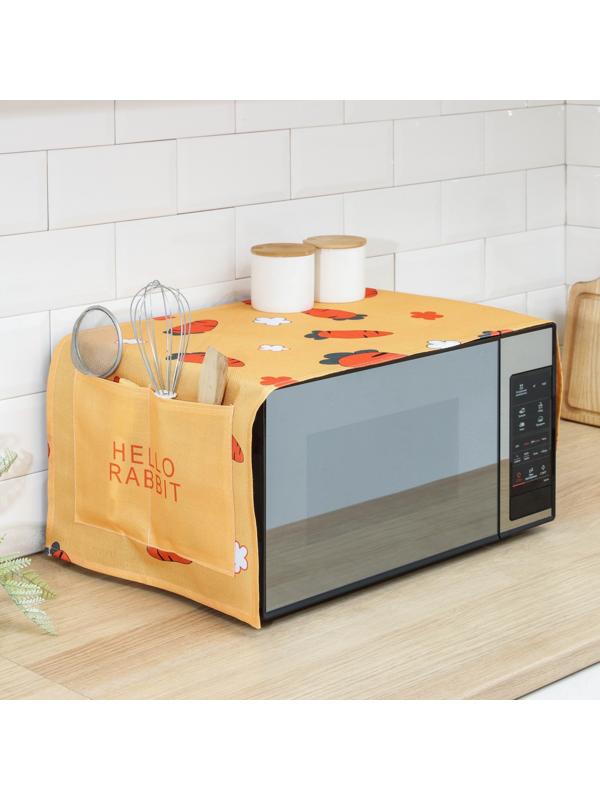 Чехол для микроволновой печи Доляна «Морковки», 100×35 см