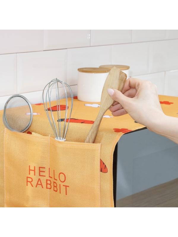 Чехол для микроволновой печи Доляна «Морковки», 100×35 см