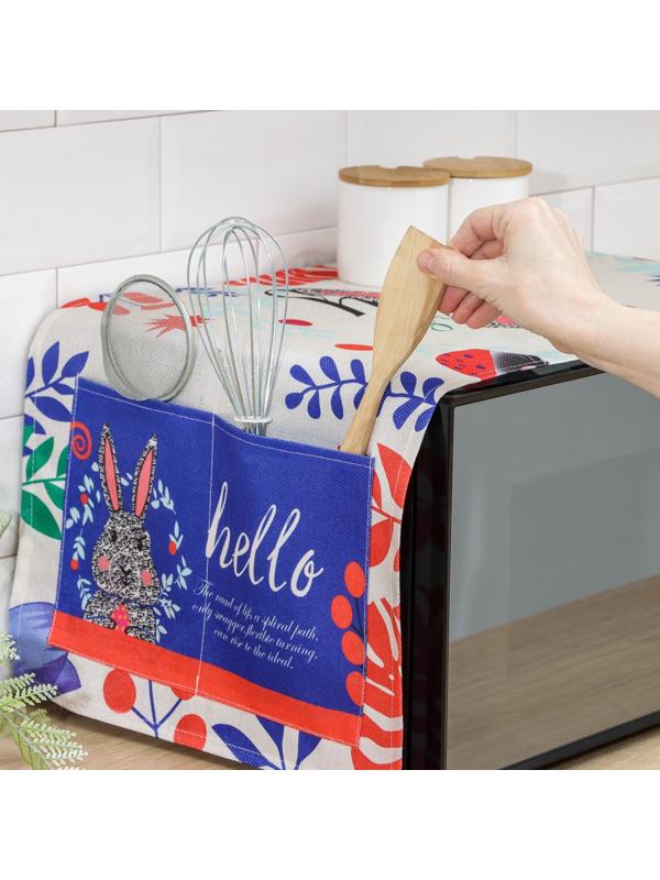 Чехол для микроволновой печи Доляна «Зайка», 100×35 см