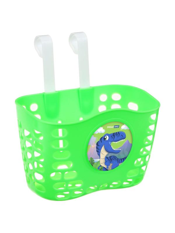 Корзинка детская на велосипед, цвет зелёный