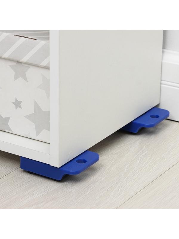 Набор для перемещения мебели: домкрат, платформы на колёсиках, цвет МИКС