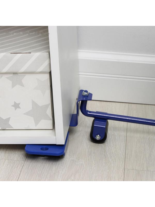 Набор для перемещения мебели: домкрат, платформы на колёсиках, цвет МИКС