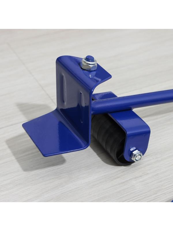 Набор для перемещения мебели: домкрат, платформы на колёсиках, цвет МИКС