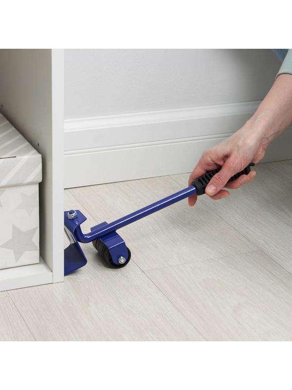 Набор для перемещения мебели: домкрат, платформы на колёсиках, цвет МИКС