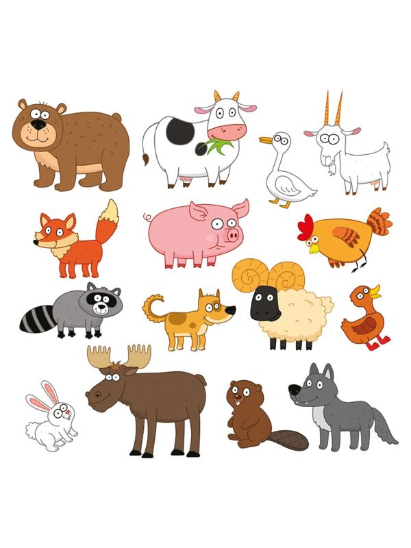 Магнитная книжка «Весёлые зверята» «Синий трактор»