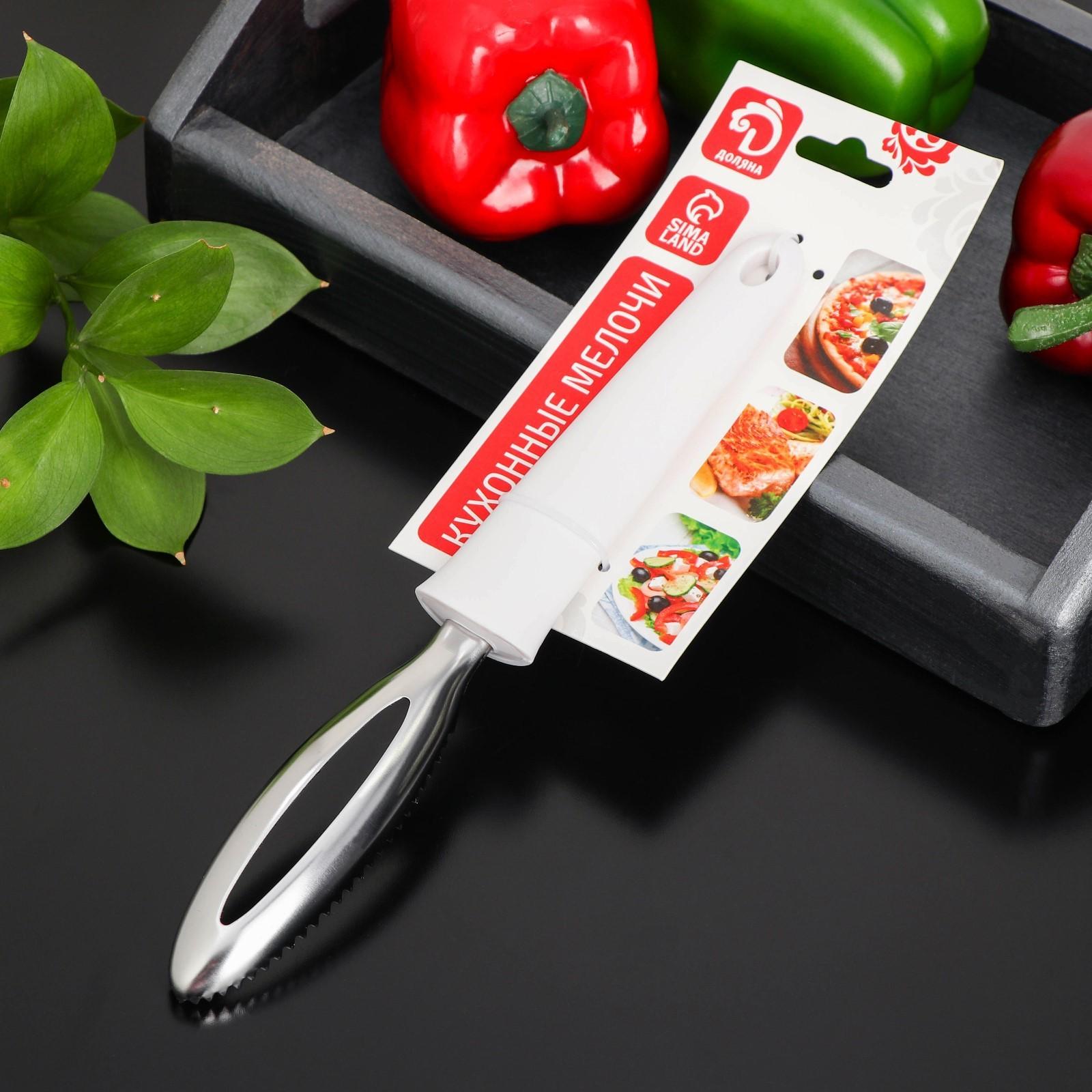 Рыбочистка Доляна «Сливки», 25×3,5×1,5 см, цвет белый