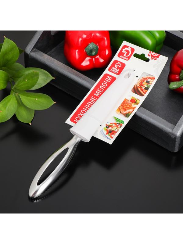 Рыбочистка Доляна «Сливки», 25×3,5×1,5 см, цвет белый