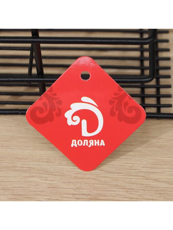 Подставка для столовых приборов Доляна, 26×7×12 см, цвет чёрный