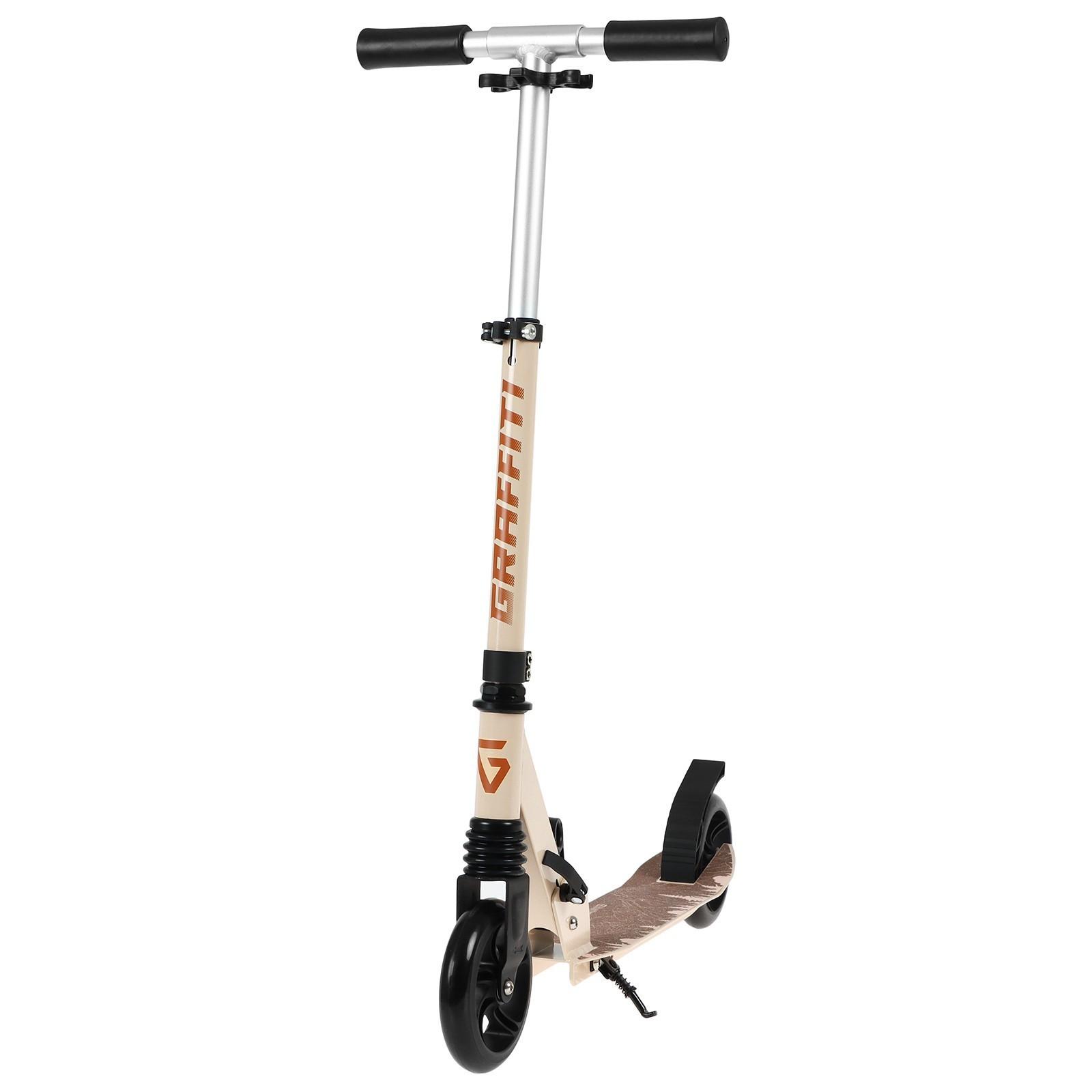 Самокат алюминиевый, складной, колеса PU 145 мм, ABEC 7, амортизатор передний