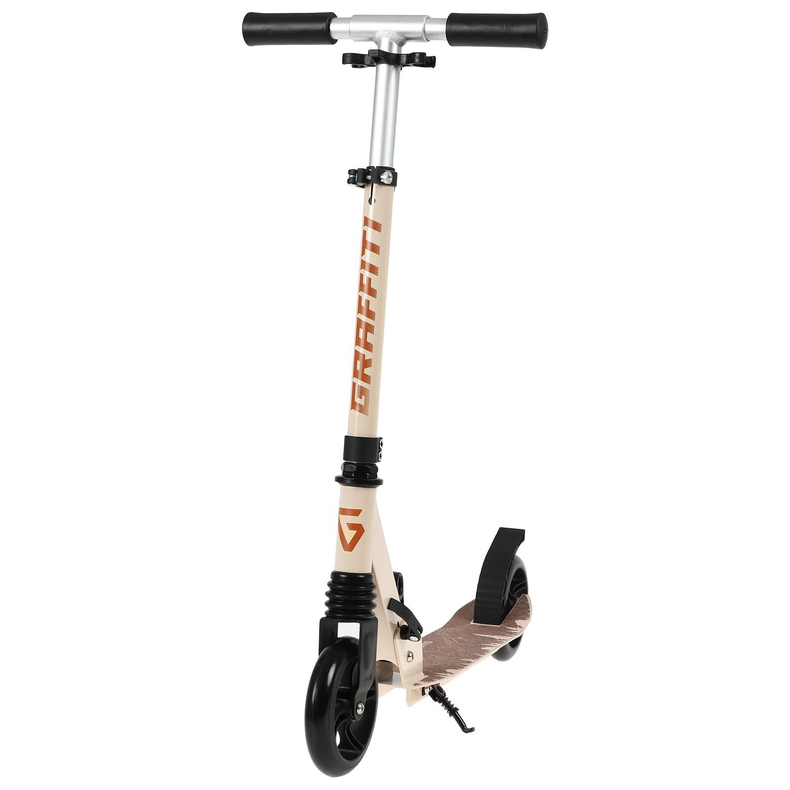 Самокат алюминиевый, складной, колеса PU 145 мм, ABEC 7, амортизатор передний