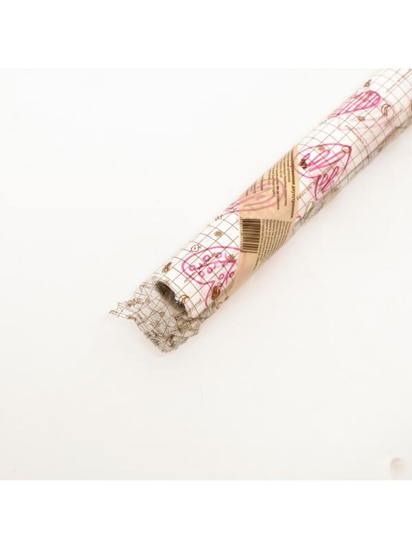 Бумага силиконизированная «Сердца пурпурные», для выпечки, 0,38 х 5 м