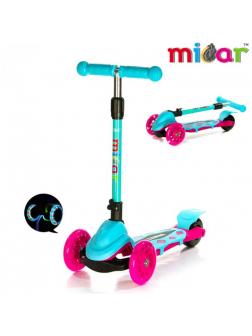 Детский Трехколесный Самокат Scooter Mini Micar Zumba / Розово-голубой
