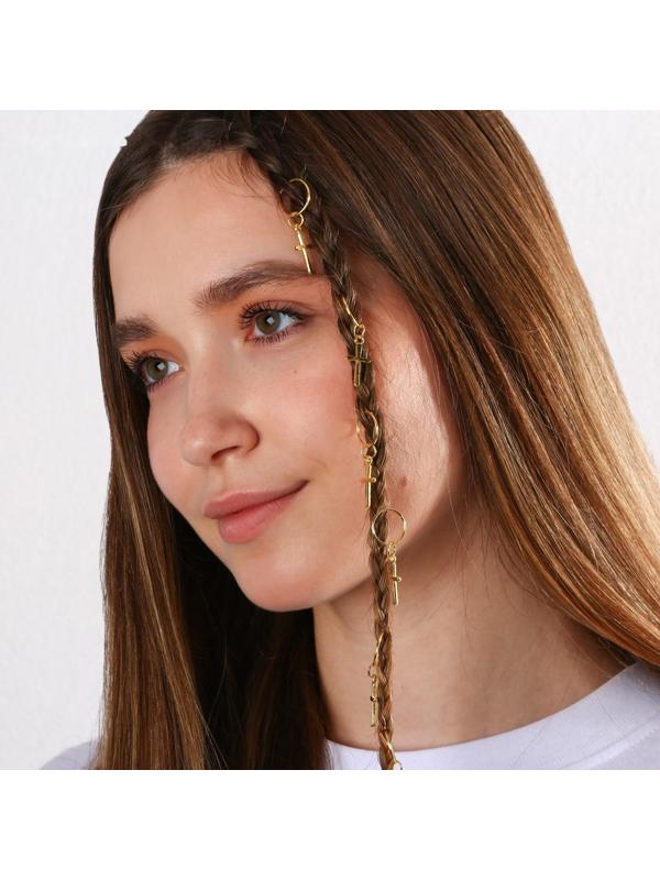 Колечки для волос «Для самой дерзкой», пирсинг, 6 шт.