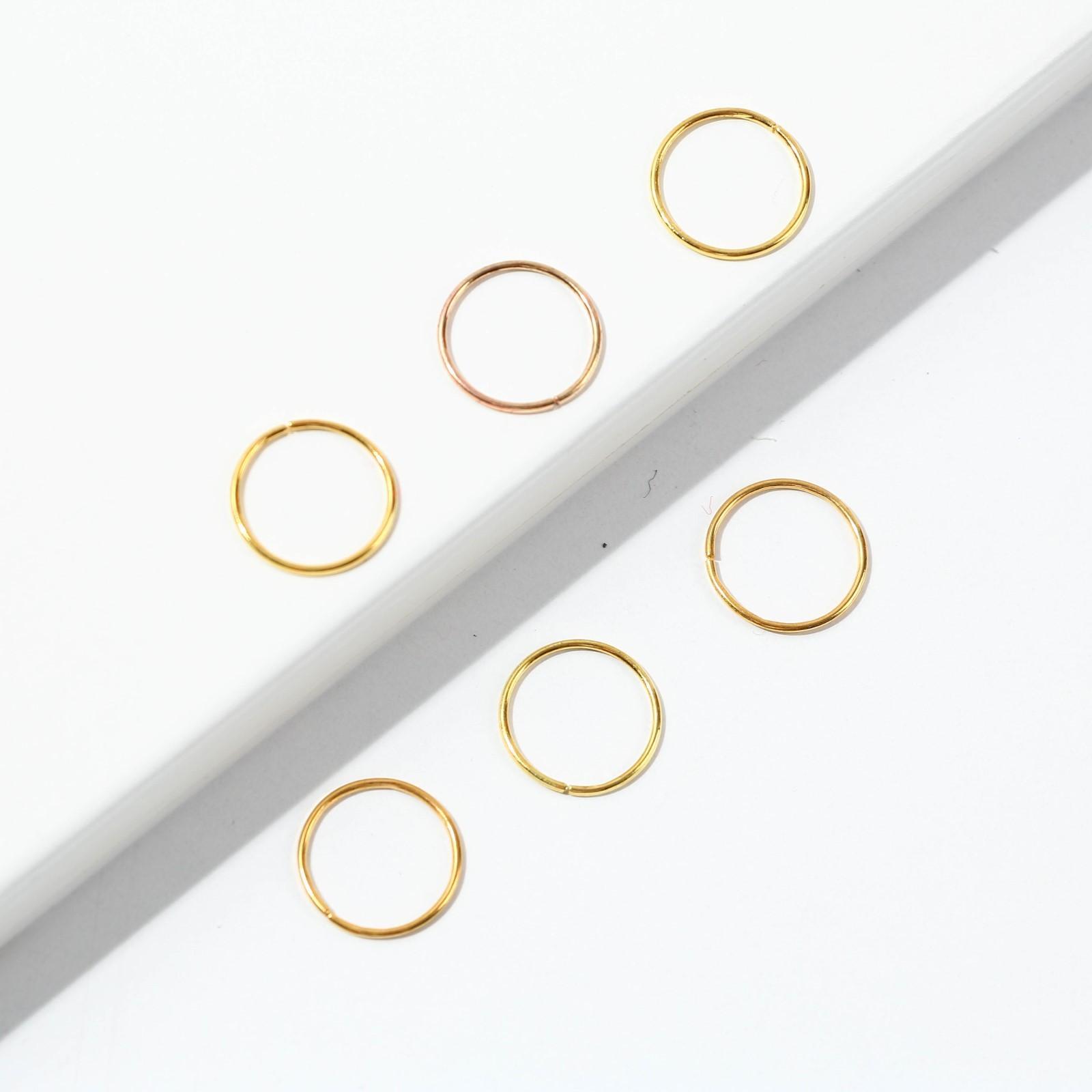 Колечки для волос «Будь собой», пирсинг, 6 шт.