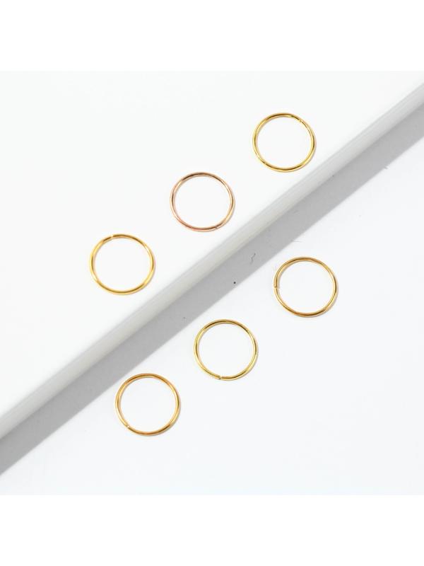 Колечки для волос «Будь собой», пирсинг, 6 шт.