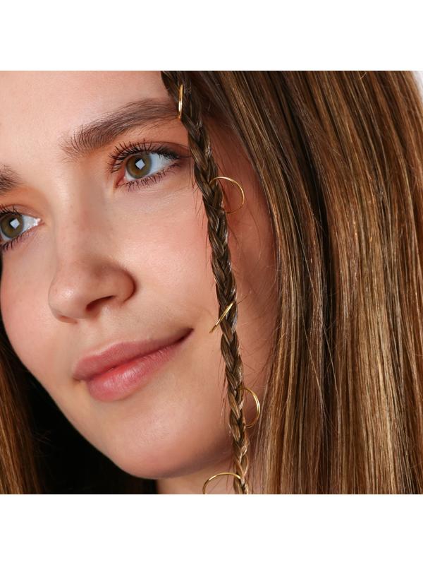 Колечки для волос «Будь собой», пирсинг, 6 шт.